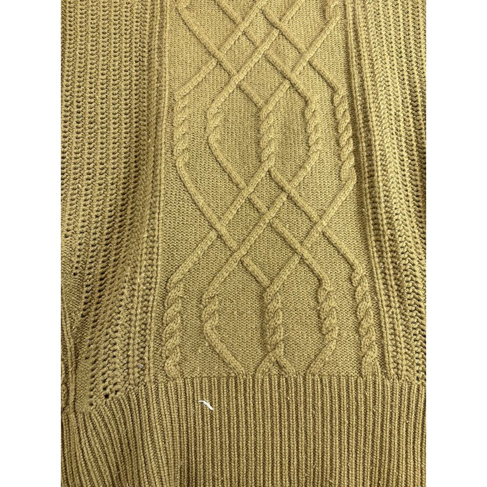 Banana Republic Todd Duncan Sweater Men Green Cable Knit Cashmere Pullover Large - Picture 6 of 8